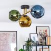 Koyoto Plafondlamp, Kogellampje Goud, Zwart, 3-lichts