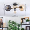 Koyoto Plafondlamp, Kogellampje Goud, Zwart, 3-lichts
