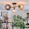 Koyoto Plafondlamp, Kogellampje Goud, Zwart, 3-lichts