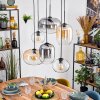Apedo Hanglamp, Hanglamp Amber, Duidelijk, Rookkleurig, 6-lichts