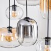 Apedo Hanglamp, Hanglamp Amber, Duidelijk, Rookkleurig, 6-lichts