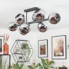 Koyoto Plafondlamp, Kogellampje Chroom, Rookkleurig, 8-lichts
