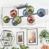 Koyoto Plafondlamp, Kogellampje Blauw, Groen, Koperkleurig, 8-lichts