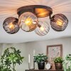 Koyoto Plafondlamp, Kogellampje Amber, Duidelijk, Rookkleurig, 4-lichts