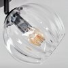 Koyoto Plafondlamp, Kogellampje Amber, Duidelijk, Rookkleurig, 4-lichts