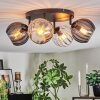 Koyoto Plafondlamp, Kogellampje Amber, Duidelijk, Rookkleurig, 4-lichts