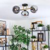Koyoto Plafondlamp, Kogellampje Goud, Zwart, 3-lichts