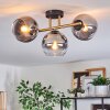 Koyoto Plafondlamp, Kogellampje Goud, Zwart, 3-lichts