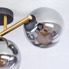 Koyoto Plafondlamp, Kogellampje Goud, Zwart, 3-lichts