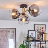 Koyoto Plafondlamp, Kogellampje Goud, Zwart, 3-lichts