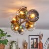 Koyoto Plafondlamp, Kogellampje Blauw, Goud, Groen, Duidelijk, 8-lichts