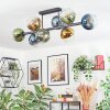 Koyoto Plafondlamp, Kogellampje Blauw, Goud, Groen, Duidelijk, 8-lichts