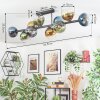 Koyoto Plafondlamp, Kogellampje Blauw, Goud, Groen, Duidelijk, 10-lichts