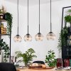 Koyoto Hanglamp, Kogellampje, Hanglamp Natuurlijke kleuren, Zwart, 4-lichts