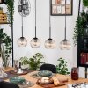 Koyoto Hanglamp, Kogellampje, Hanglamp Natuurlijke kleuren, Zwart, 4-lichts