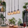 Koyoto Hanglamp, Kogellampje, Hanglamp Natuurlijke kleuren, Zwart, 4-lichts
