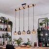 Ripoll Hanglamp, Kogellampje, Hanglamp Natuurlijke kleuren, Zwart, 5-lichts