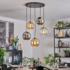 Koyoto Hanglamp, Kogellampje, Hanglamp Goud, Zwart, 5-lichts