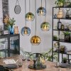Koyoto Hanglamp, Kogellampje, Hanglamp Goud, Zwart, 5-lichts