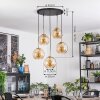Koyoto Hanglamp, Kogellampje, Hanglamp Goud, Zwart, 5-lichts
