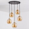 Koyoto Hanglamp, Kogellampje, Hanglamp Goud, Zwart, 5-lichts