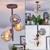 Chehalis Plafondlamp, Kogellampje Amber, Duidelijk, Rookkleurig, 4-lichts
