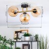 Koyoto Plafondlamp, Kogellampje Goud, Zwart, 3-lichts
