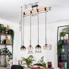 Koyoto Hanglamp, Kogellampje, Hanglamp Natuurlijke kleuren, Zwart, 4-lichts