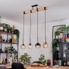 Koyoto Hanglamp, Kogellampje, Hanglamp Natuurlijke kleuren, Zwart, 4-lichts