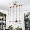 Koyoto Hanglamp, Kogellampje, Hanglamp Natuurlijke kleuren, Zwart, 4-lichts