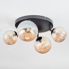 Chehalis Plafondlamp, Kogellampje Amber, 4-lichts
