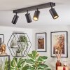 Foren Plafondlamp, Plafondspot LED Zwart, 4-lichts, Kleurwisselaar