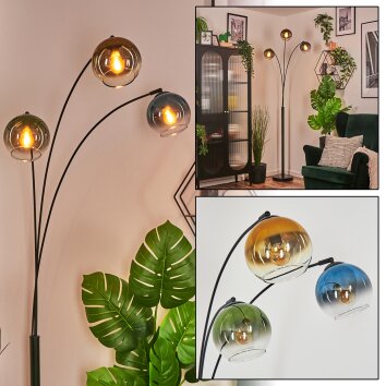 Koyoto Kogellampje, Staande lamp Blauw, Goud, Groen, Duidelijk, 3-lichts