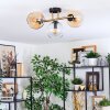 Koyoto Plafondlamp, Kogellampje Goud, Zwart, 3-lichts