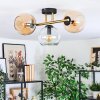 Koyoto Plafondlamp, Kogellampje Goud, Zwart, 3-lichts