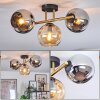 Koyoto Plafondlamp, Kogellampje Goud, Zwart, 3-lichts