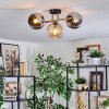 Koyoto Plafondlamp, Kogellampje Goud, Zwart, 3-lichts