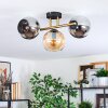 Koyoto Plafondlamp, Kogellampje Goud, Zwart, 3-lichts