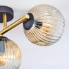 Ripoll Plafondlamp, Kogellampje Goud, Zwart, 3-lichts