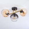 Koyoto Plafondlamp, Kogellampje Goud, Zwart, 3-lichts