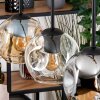 Ripoll Hanglamp, Kogellampje, Hanglamp Natuurlijke kleuren, Zwart, 4-lichts