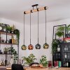 Ripoll Hanglamp, Kogellampje, Hanglamp Natuurlijke kleuren, Zwart, 4-lichts