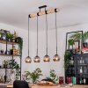Ripoll Hanglamp, Kogellampje, Hanglamp Natuurlijke kleuren, Zwart, 4-lichts