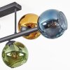 Koyoto Plafondlamp, Kogellampje Blauw, Goud, Groen, 6-lichts