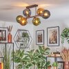 Koyoto Plafondlamp, Kogellampje Blauw, Goud, Groen, 6-lichts