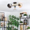 Koyoto Plafondlamp, Kogellampje Goud, Zwart, 3-lichts