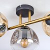 Ripoll Plafondlamp, Kogellampje Goud, Zwart, 3-lichts