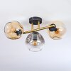 Ripoll Plafondlamp, Kogellampje Goud, Zwart, 3-lichts