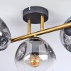 Ripoll Plafondlamp, Kogellampje Goud, Zwart, 3-lichts