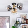 Ripoll Plafondlamp, Kogellampje Goud, Zwart, 3-lichts
